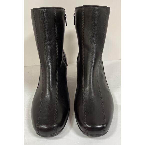 Clarks‎ Artisan Dara Side Zip Brown Leather Ankle Booties 85961 Woman's Size 11M - Picture 9 of 9